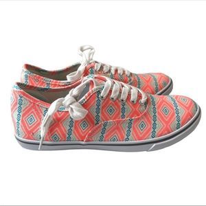 Aeropostale Neon Southwestern Tribal Boho Print
Sneakers Size 10 NWT Blue Orange